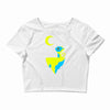 moon cat Crop Top