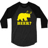 beer t shirt bear plus deer funny tee drinking college humor party shi 3/4 Sleeve Shirt