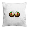 christmas pudding boobs funny Throw Pillow