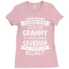 Super Cool Granny Of A Freaking Awesome Grandson Ladies Fitted T-Shirt
