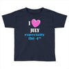 i love july especially the 4th Toddler T-shirt