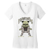 frankenpug Women's V-Neck T-Shirt