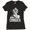 conquer   super saiyan goku Ladies Fitted T-Shirt
