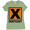irritant symbol Ladies Fitted T-Shirt