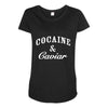 cocaine and caviar   mens hoodie cocain Maternity Scoop Neck T-shirt