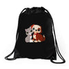 nice cat and dog Drawstring Bags