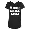 bbq grill chef Maternity Scoop Neck T-shirt