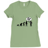 stop following me monkey Ladies Fitted T-Shirt