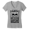 cats are fucking awesome Women's V-Neck T-Shirt