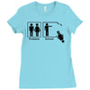 problem solved funny t shirt marriage wife beer Ladies Fitted T-Shirt