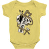 work hard until die Baby Onesie