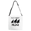 run forest run Adjustable Strap Totes
