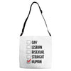Lgbt Checklist Adjustable Strap Totes