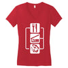 v2 eat sleep fish Women's V-Neck T-Shirt