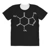 Caffeine Molecule All Over Women's T-shirt