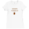 Grandpa Powered by coffee Ladies Fitted T-Shirt
