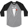 rose tuxedo t shirt 3/4 Sleeve Shirt