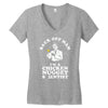 chicken nugget scientist Women's V-Neck T-Shirt