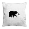 Bear Fishing Throw Pillow