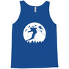skiier moon moonlight silhouett Tank Top