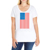 american flag Ladies Curvy T-Shirt