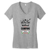 Weekend Forecast Camping With A Chance Of Drinking Women's V-Neck T-Shirt