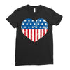 usa flag 2 Ladies Fitted T-Shirt
