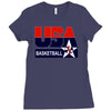 usa basketball logo Ladies Fitted T-Shirt