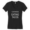 eating tacos Women's V-Neck T-Shirt