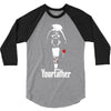 funny stars wars godfather parody yourfather mens 3/4 Sleeve Shirt