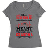 There's This Boy Who Stole My Heart He Calls Me Grandma Women's Triblend Scoop T-shirt