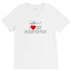 i' love my helicopter pilot V-Neck Tee