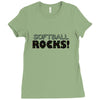 softball rocks Ladies Fitted T-Shirt