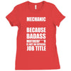 badass mechanic Ladies Fitted T-Shirt