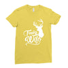trophy wife deer Ladies Fitted T-Shirt