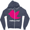 follow me Zipper Hoodie