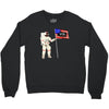 Astronaut Celebrating Independence  Day at 1776 Crewneck Sweatshirt