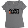 occupy mars Women's Triblend Scoop T-shirt