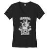 training to go super saiyan Women's V-Neck T-Shirt