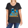 Me Just Here Fore The Cookies Ladies Curvy T-Shirt