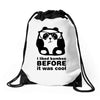 i liked bamboo Drawstring Bags