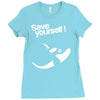 save yourself Ladies Fitted T-Shirt