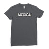merica graphic Ladies Fitted T-Shirt
