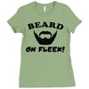 mens beard Ladies Fitted T-Shirt