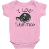 love tube mice Baby Onesie