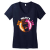 She Wants The D Dunkin Donuts Women's V-Neck T-Shirt