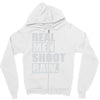 real men shoot raw Zipper Hoodie