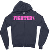 fighter breast cancer Zipper Hoodie