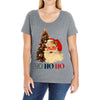 vintage santa christmas Ladies Curvy T-Shirt