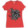 lion zentangle Ladies Fitted T-Shirt